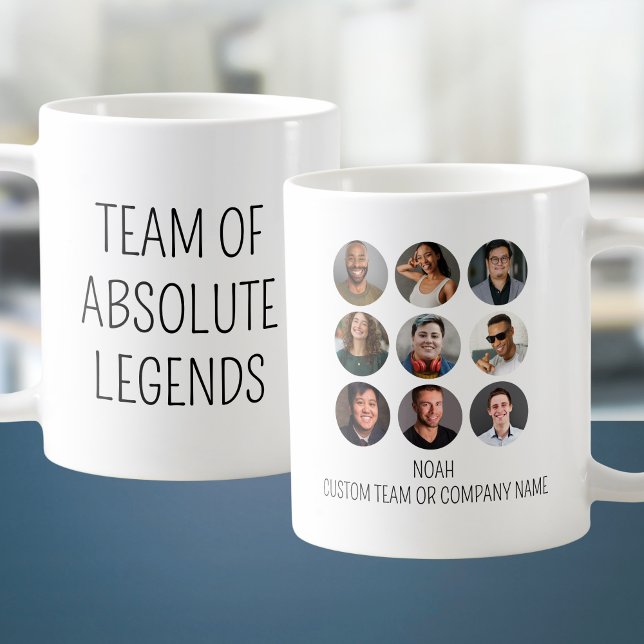 Team von Absolute Legends 9 Foto Coworker Office Kaffeetasse (Team Of Absolute Legends 9 Photo Coworker Office Coffee Mug
)