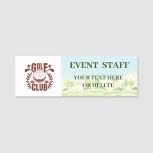 Team von Golf Club League-Logoveranstaltungen Namensschild