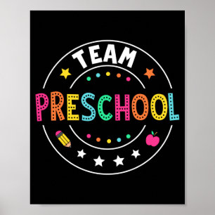 Team-Vorschullehrer Kinder zurück zur Schule Poster