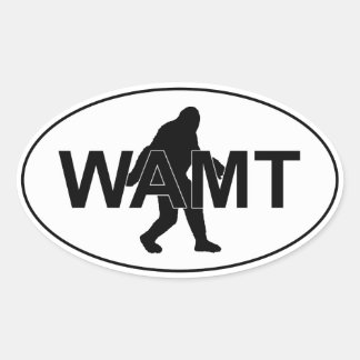 Team WAMT Squatch Logo-Aufkleber Ovaler Aufkleber