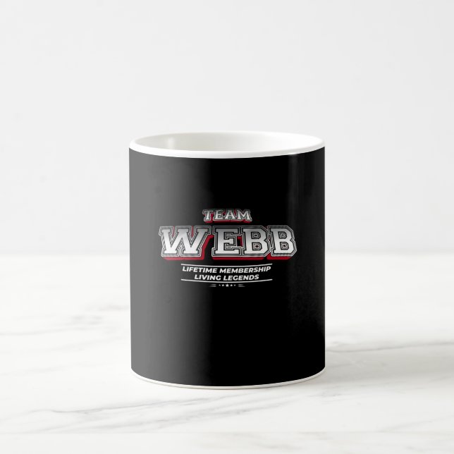 Team WEBB Familienname Nachname Nachname Mitglied Kaffeetasse (Mittel)