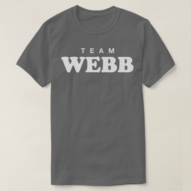 Team Webb Personalized Surname Bride Groom Family  T-Shirt (Design vorne)
