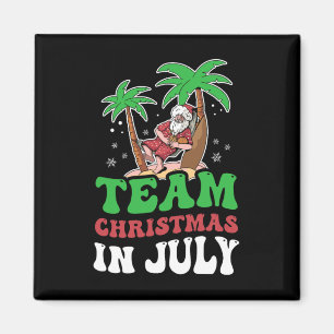Team Weihnachten im Juli Santa Sommer sarkastische Magnet
