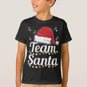 Team Weihnachtsmannmütze Funny Family Matching Wei T-Shirt