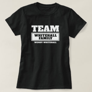 Team-weiße personalisierte Familie oder Gruppe T - T-Shirt