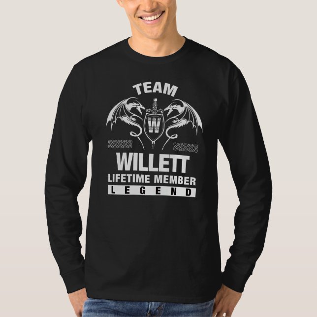 Team Willett Lifetime Mitglied T-Shirt (Vorderseite)