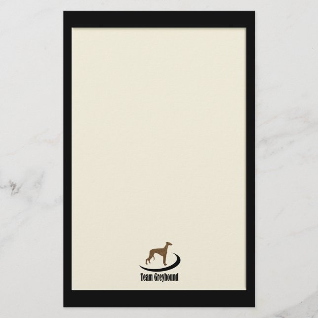 Team-Windhund Briefpapier (Vorderseite)