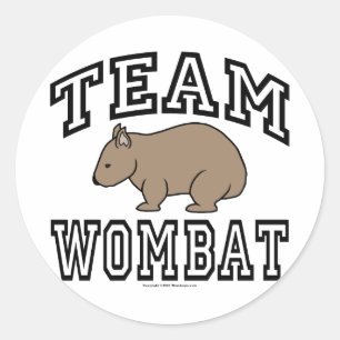Team Wombat Runder Aufkleber
