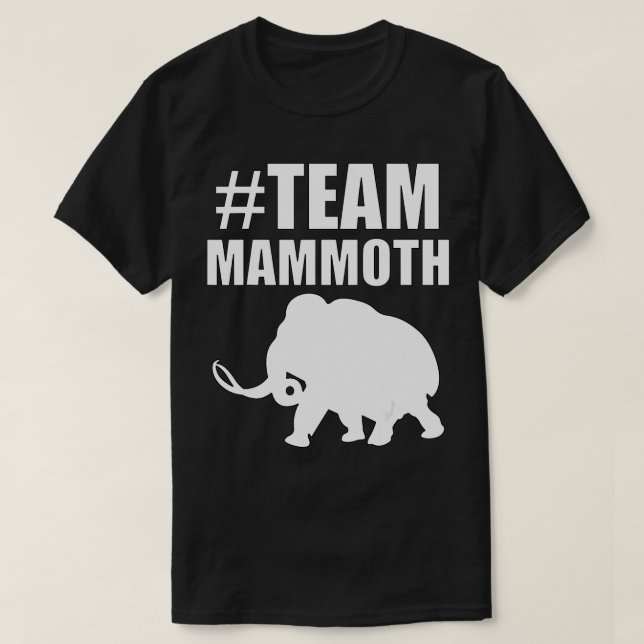 Team Wooly Mammoth, Lieblingstier, Elefant Liebe T-Shirt (Design vorne)
