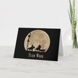 Team Work Business Motivierend Card mit Cowboys Karte