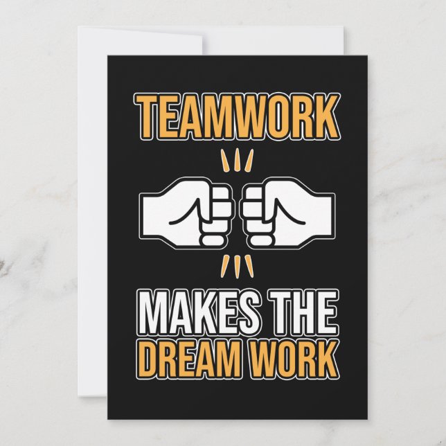 Team Work Makes Dream Work Employee Appreciation G Einladung (Vorderseite)