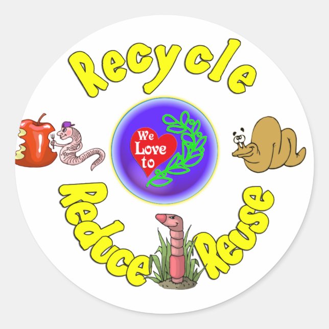 Team Worm:-) Runder Aufkleber (Vorderseite)