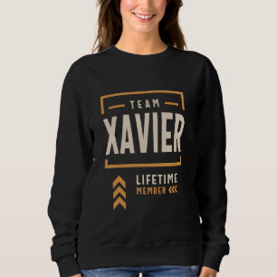 Team Xavier Lifetime-Mitglied Name Xavier 1 Sweatshirt