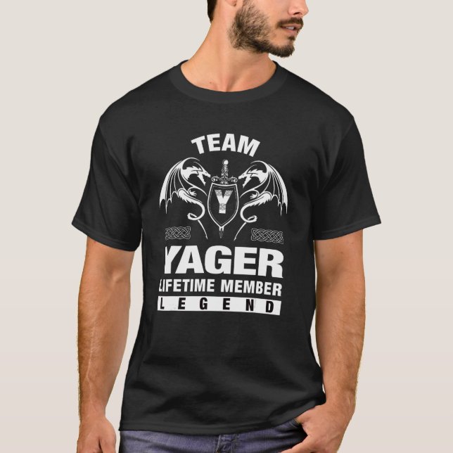 Team Yager Lifetime-Mitglied T-Shirt (Vorderseite)