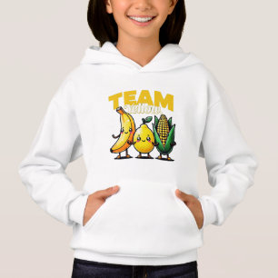 Team Yellow Niedlich Kawaii Obst und Gemüse Hoodie