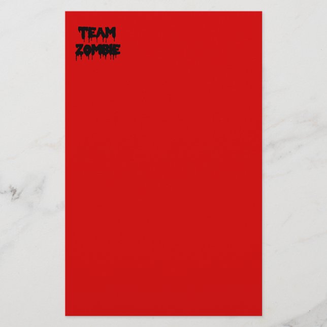 Team Zombie Briefpapier (Vorderseite)
