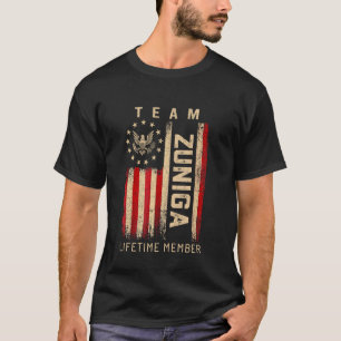 Team ZUNIGA Lebenslanges Mitglied Amerikanische Fl T-Shirt