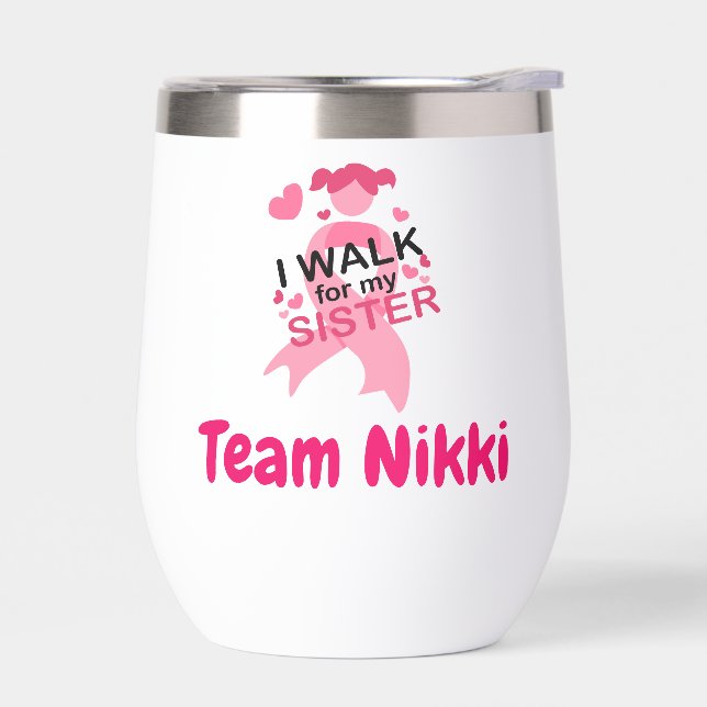 Team zur Unterstützung von Brustkrebs Pink Ribbon  (Links)