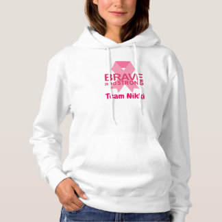Team zur Unterstützung von Brustkrebs Pink Ribbon Hoodie