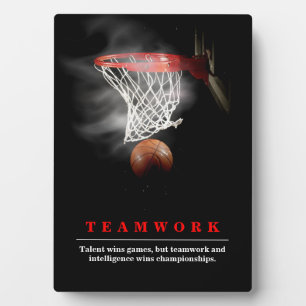 Teamarbeit Basketball Motivierend Inspirierend Fotoplatte