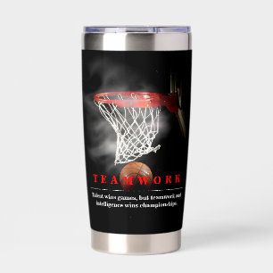 Teamarbeit Basketball Motivierend Inspirierend Thermobecher