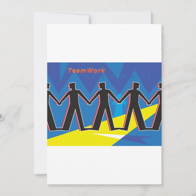 Teamarbeit Einladung (Vorderseite)