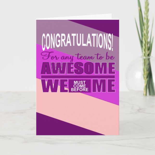 Teamarbeit Karte (Vorderseite)