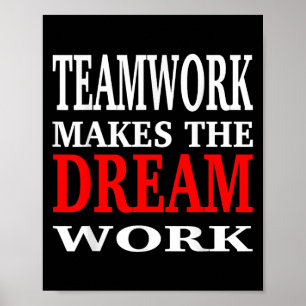 Teamarbeit Lässt Den Traum Wirklichkeit Werden Tea Poster