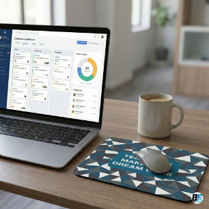 Teamarbeit Lässt Träume Wahr Werden Moderne Blau Mousepad