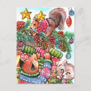 Teamarbeit Postkarte