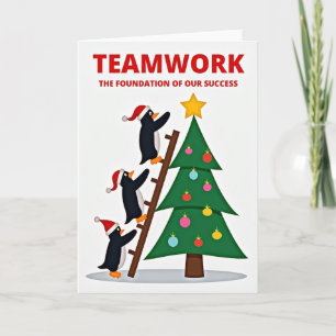 Teamarbeit schafft Weihnachts-Erfolg Karte