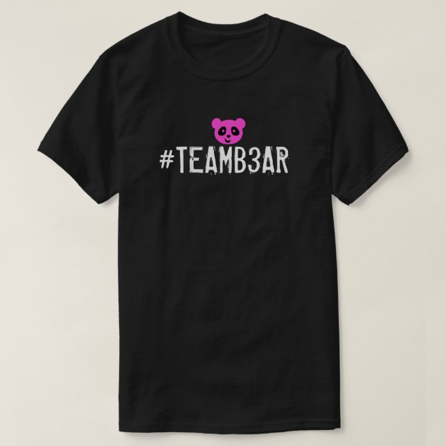 #Teamb3ar Shirt - rosa B3ar (Design vorne)