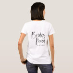 Teambrautstamm Brautjungfer modernes bachelorette T-Shirt<br><div class="desc">Team Brautstamm,  Brautjungfer moderne bachelorette Kleidung. Moderne Inky Watercolortypographie stellen sicher,  dass Sie Knall auf Trend in dieser Koordinationssammlung sind.</div>
