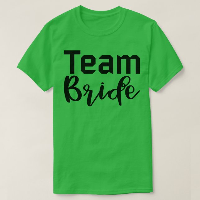Teambride sagte sie ja Niedlich Britin zu sein Des T-Shirt (Design vorne)