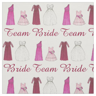 Teambride Wedding Brautparty Dress Gown Stoff