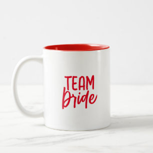 Teambriege Coole, moderne Augen, rot Zweifarbige Tasse