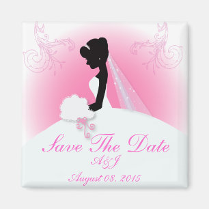 Teambriege Hochzeitgown Bride Bridal Silhouette Magnet