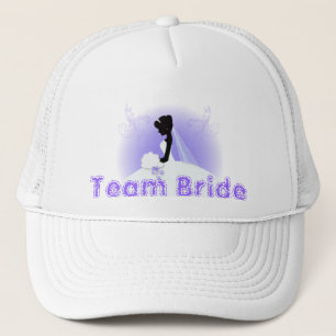 Teambriege Hochzeitgown Bride Bridal Silhouette Truckerkappe