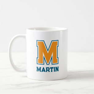 Teamfarben Monogramm Name Kaffeetasse