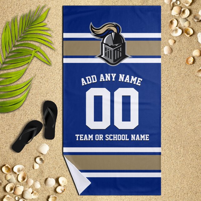 Teamfarben und Mascot Personalisiert Strandtuch (Von Creator hochgeladen)
