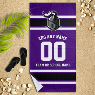 Teamfarben und Mascot Personalisiert Strandtuch