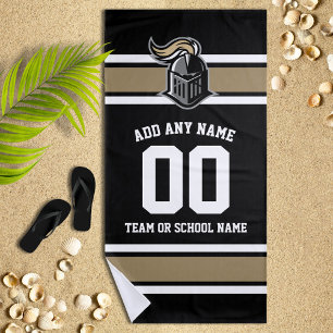 Teamfarben und Mascot Personalisiert Strandtuch
