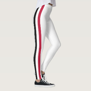 Teamgeist von Georgia, Rot, Weiß und Schwarz Leggings