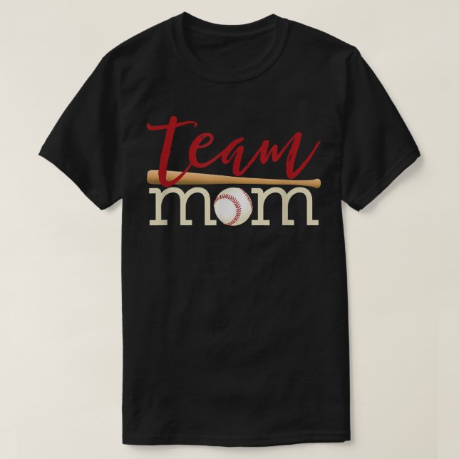 Teamgeschenk der Mutter für Baseball oder Softb Ma T-Shirt (Design vorne)