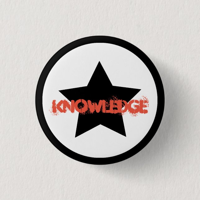 Teamleiter Knowledge Star Knopf Pin Button (Vorderseite)