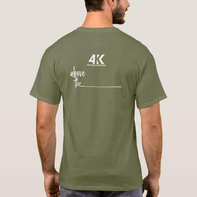 Teamlogo im 4. Quartal auf verlassen Seite mit 2 L T-Shirt (Rückseite)