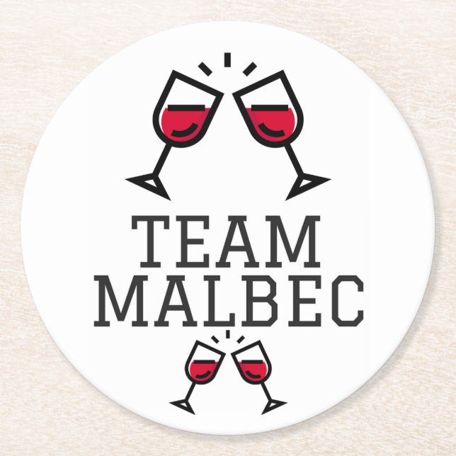 Teammalbec-Untersetzer Runder Pappuntersetzer (Vorderseite)