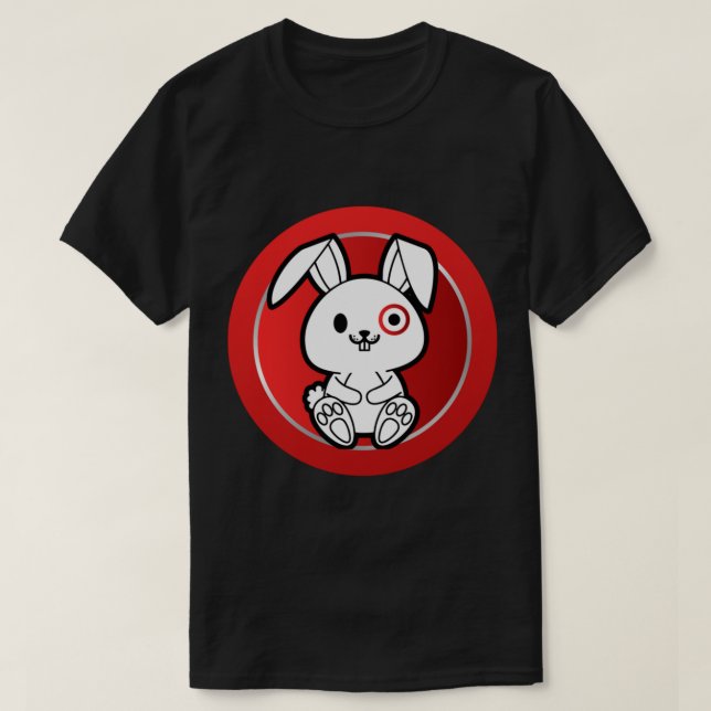 Teammitglied Bullseye Rabbit Funny T-Shirt (Design vorne)
