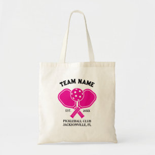 Teamname des benutzerdefinierten Pickleball - rosa Tragetasche