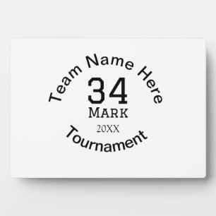 Teamname hier Name Turnierjahr hinzufügen Fotoplatte